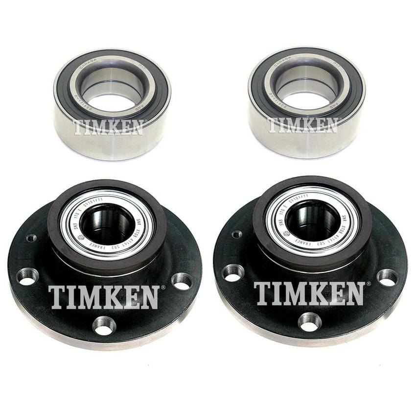 VW Wheel Bearing and Hub Assembly Kit - Front and Rear 3G0598611A - Timken 2885200KIT